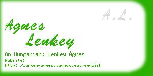 agnes lenkey business card
