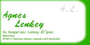 agnes lenkey business card